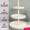 Cookinglife Étagère métal blanc - ø 15, 20 & 25 cm - 3 Voir les images du produit 2