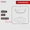 LAVITA Freistehende Badewanne Reus Black 1800 Acryl Produktbild-Vorschau 3