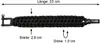 PEAQUE Survival Armband aus Paracord - Schwarz/schwarzer Produktbild-Vorschau 2