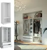 Vicco Kleiderschrank Elmo, 100 x 200 cm 2er Set, Weiß Produktbild-Vorschau 2