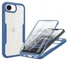 A blue and transparent phone case is shown, with a phone inside the case, and another phone case is shown separately. Produktbild-Vorschau