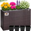 CASARIA® Fioriera Rettangolare 95x27x60 cm con 4 Vasi Anteprima dell’immagine prodotto 1