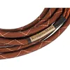A close-up of a coiled brown cable with a white checkered pattern and a label. Podgląd zdjęcia produktu