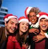 2 bonnets de Noël en velours rouge - Noël Voir les images du produit 5