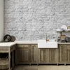 Vlies Fototapete - White brick 150x105 cm Muster Produktbild-Vorschau 1