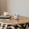 Satz Von 3 Mini-Keramik-Kerzenhalter, Kerze Brennen Produktbild-Vorschau 3