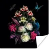 MuchoWow® Poster Blumen - Schmetterling - Stilleben 75x75 Produktbild-Vorschau 1
