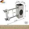 Sonnenschirmhalter aus Edelstahl für Balkongeländer rund Produktbild-Vorschau 3