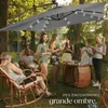Parasol à LED solaire Sunna avec manivelle 2,5 x 2,5 m - Voir les images du produit 7