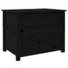 Couchtisch Schwarz 71x49x55 cm Massivholz Kiefer , Produktbild-Vorschau 2