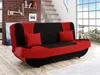 A red and black sofa is shown in a living room setting. Náhled obrázku produktu