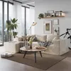 Canapé d’angle avec fonction relaxation Vicco Nuvio Beige Voir les images du produit 3