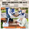 Two scenes showing children and adults playing chess and checkers outdoors. Anteprima dell’immagine prodotto