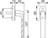 HOPPE Okenní klika 0700L/U26,stojan,ov.,7/32-42,F9714M Náhled obrázku produktu 2