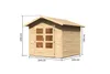 Karibu Gartenhaus Gerätehaus Talkau 4 naturbelassen Produktbild-Vorschau 3