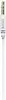 A close-up, slightly blurred image of the top part of white in-ear headphones with silver accents. Produktbild-Vorschau