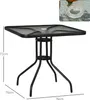 Gartentisch Abnehmbar Metall 76x76 cm Wetterfest Produktbild-Vorschau 3