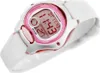A close-up studio shot of a white and pink Casio digital watch. Produktbild-Vorschau