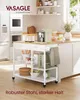 A kitchen cart with appliances and kitchenware is displayed in a bright, modern kitchen setting. Produktbild-Vorschau
