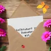 Mr. & Mrs. Panda Grußkarte Spruch Stiefbruder - Weiß - Produktbild-Vorschau 3
