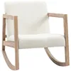 HOMCOM schommelstoel met houten frame, fauteuil voor de Productafbeelding-voorbeeld 1