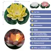LED Seerose Floating 3er Set EVA PVC Ø17x6cm Solar gelb Produktbild-Vorschau 2