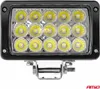 A close-up studio shot of a rectangular LED work light with a black frame and a silver mounting bracket. Produktbild-Vorschau