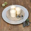 6x Platzteller Silber Glitzer Ø33cm Dekoteller leicht Produktbild-Vorschau 2