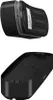A black cordless phone handset and its charging base are shown against a white background. Produktbild-Vorschau