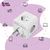 Spacetronik Steckdosenwürfel ohne Kabel 5-fach Weiß SPSC01 Produktbild-Vorschau 5