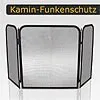 A three-panel fireplace screen is shown against a white background. Produktbild-Vorschau