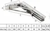 AIORBER Klappkonsole , 2 St, 200mm, Edelstahl, Produktbild-Vorschau 7
