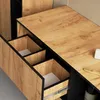 Závěsná skříňka pod umyvadlo VAMI Craft, dub, černá, šířka Náhled obrázku produktu 11