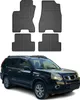 2008-2013 Nissan X-Trail Tapis de sol en caoutchouc noir 4 Voir les images du produit 1
