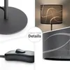 Tischlampe Nachttisch Stoffschirm Wandleuchte Wohnzimmer Produktbild-Vorschau 4