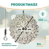Aluminium-Drahtkugelkugel 40 cm mit 200 LED warmweiß Produktbild-Vorschau 3