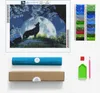 ARTULIO - Diamond Painting Set - Wolf vor Vollmond bei Produktbild-Vorschau 2