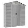 vidaXL Abri de jardin gris clair 191x300x198 cm Acier Voir les images du produit 9