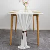 Moderner, weißer Tischläufer aus Chiffon in reiner Farbe Produktbild-Vorschau 2