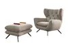 KAWOLA Sessel CHARME Hochlehnsessel Cord steingrau mit Produktbild-Vorschau 4