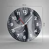 Wanduhr - Rund - Glasuhr - Farbe Pinsel Schwarz - 40x40cm - Produktbild-Vorschau 3