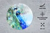 MuchoWow® Mauspad Mousepad Aquarell - Pfau - Blau 50x50 cm Produktbild-Vorschau 2