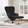 vidaXL Tabouret œuf avec repose-pieds Noir Velours Voir les images du produit 2