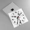 Wanduhr - Quadrat - Glasuhr - Verwelkt Blumen Monochrom - Produktbild-Vorschau 2