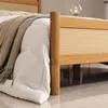 Massivholzbett CEFIRA 140x200 cm mit Rattangeflecht, Eiche Produktbild-Vorschau 4