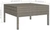 9-tlg. Garten-Lounge-Set mit Auflagen Poly Rattan Grau , Produktbild-Vorschau 6