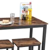Ciemnobrązowy kuchenny stół barowy BEGRYF 120x60x90 Podgląd zdjęcia produktu 7