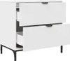 vidaXL Nočný stolík so zásuvkami Biely 63,5 x 36 x 61 cm Náhľad obrázku produktu 5