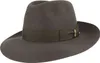Borsalino feiner Haarfilzhut breite Bogartform in grau