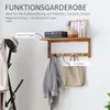 HOMCOM Wandgarderobe Garderobe mit Haken Wandmontage Produktbild-Vorschau 4